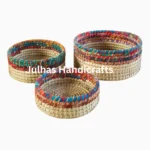 KANS GRASS and PLATIC Round Chaka MANUFACTURER AND EXPORTER JULHAS HANDICRAFTS BANGLADESH