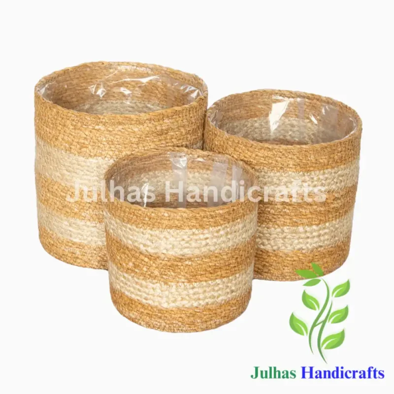 SEA GRASS & JUTE ROUND CYLINDER