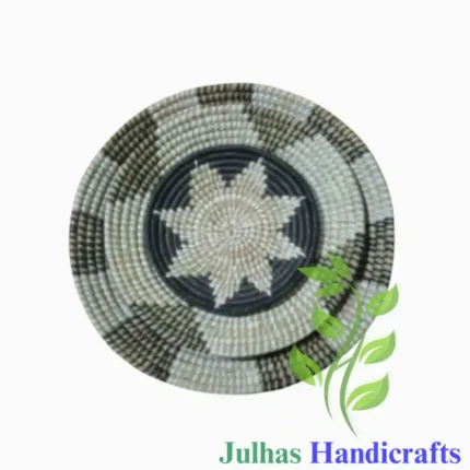 KANS GRASS and PLATIC Round Plate MANUFACTURER AND EXPORTER JULHAS HANDICRAFTS BANGLADESH