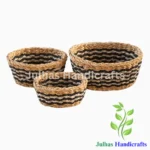SEA GRASS & JUTE OVAL BASKET