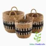 SEA GRASS & JUTE U-SHAPE BASKET