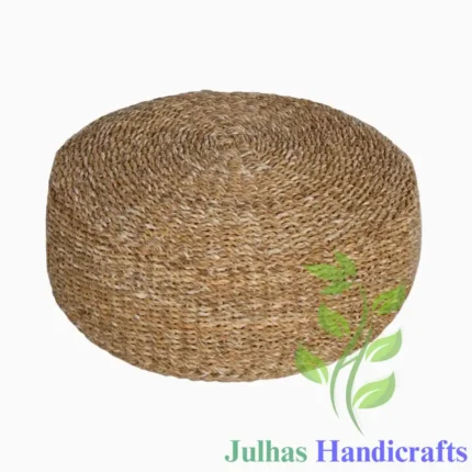 SEAGRASS ROUND POUF MANUFACTURER AND EXPORTER JULHAS HANDICRAFTS BANGLADESH
