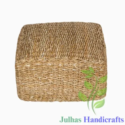 SEAGRASS SQUARE POUF MANUFACTURER AND EXPORTER JULHAS HANDICRAFTS BANGLADESH