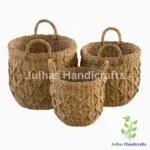 SEA GRASS U-SHAPE BASKET WITH HANDLE