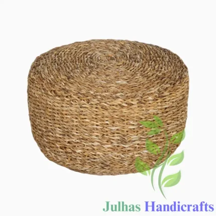 SEAGRASS ROUND POUF MANUFACTURER AND EXPORTER JULHAS HANDICRAFTS BANGLADESH