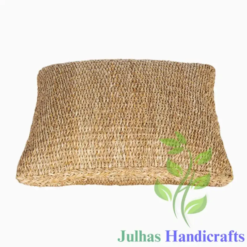 SEAGRASS SQUARE CAPSULE POUF MANUFACTURER AND EXPORTER JULHAS HANDICRAFTS BANGLADESH