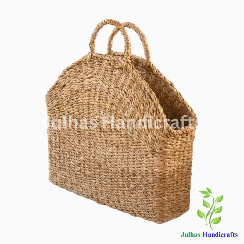 SEA GRASS SQUARE BAG WITH HANDLE