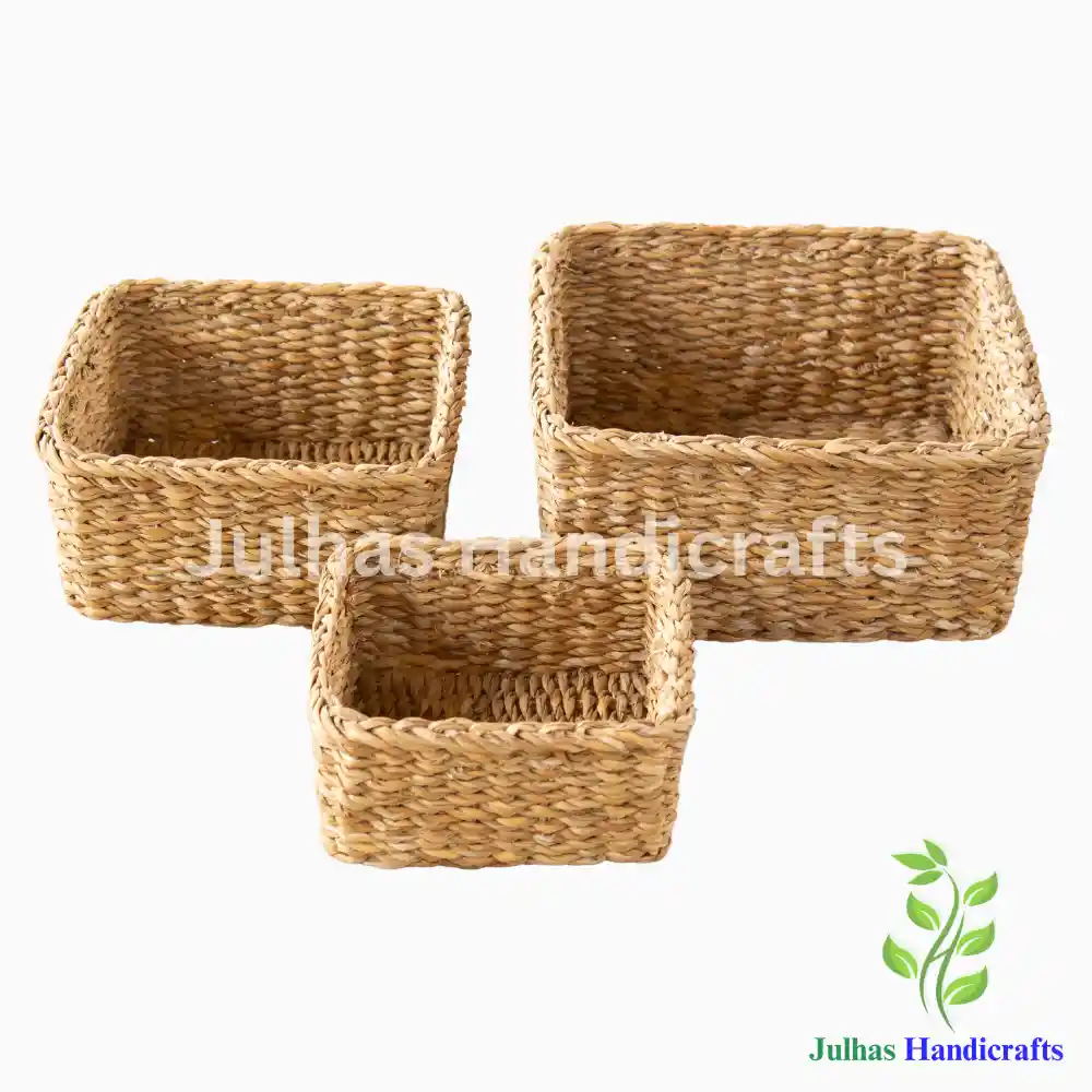 SQUARE BASKET JH SEA GRASS SQUARE BASKET - Image 1