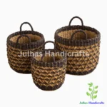 SEAGRASS WEAVING DESIGN FOLDING U-SHAPE CYLINDER