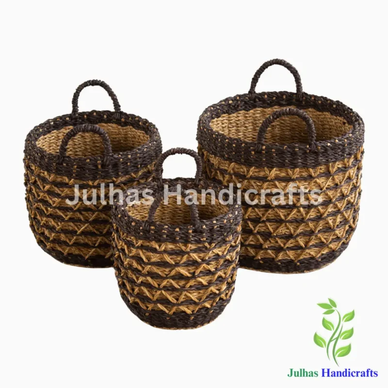 SEAGRASS WEAVING DESIGN FOLDING U-SHAPE CYLINDER