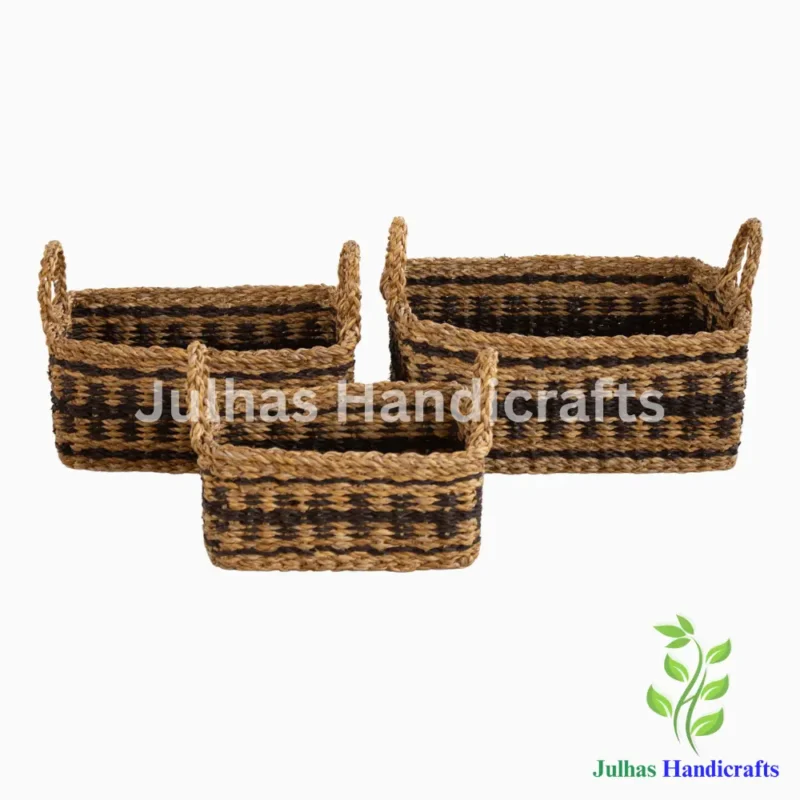 SEA GRASS WEAVING DESIGN MINI KITCHEN BASKET