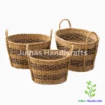 SEA GRASS WEAVING DESIGN OVAL BASKET
