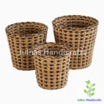SEA GRASS WEAVING DESIGN ROUND BALTI