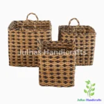 SEA GRASS WEAVING DESIGN SQUARE CYLINDER