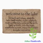 WELCOME TO THE LAKE JUTE MAT