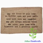 MAY THE DOOR WOVEN JUTE MAT