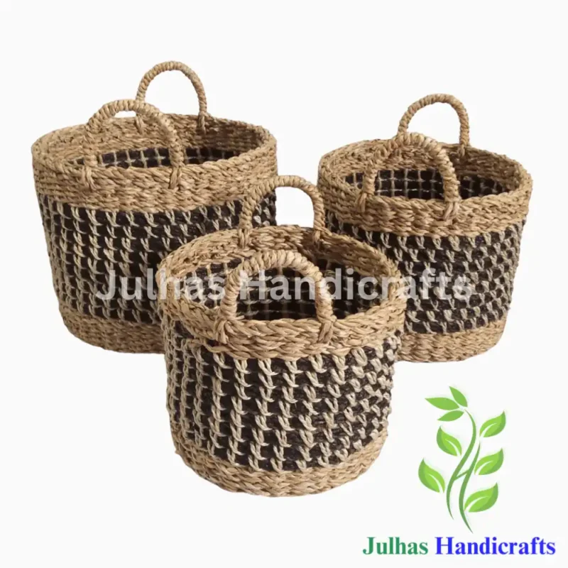 WEAVING DESIGN ROUND CYLINDER WITH HANDLE