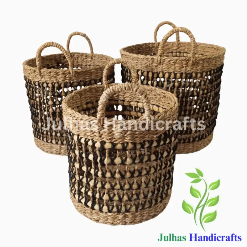 WEAVING DESIGN ROUND CYLINDER WITH HANDLE