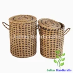 WEAVING DESIGN ROUND LAUNDRY BASKET
