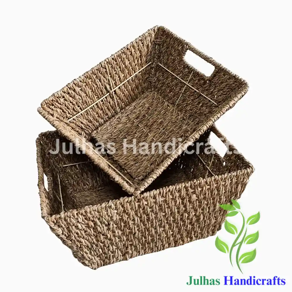 RECTANGLE CONICAL BASKET JH RECTANGLE CONICAL BASKET WITH HANDLE - Image 1