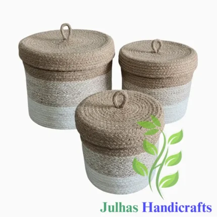 Round Tiffen Box Jute JH