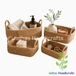 Natural Jute Braided Baskets for Shelves