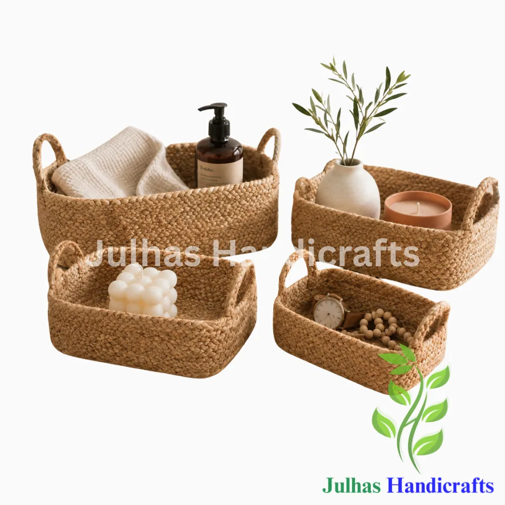 Natural Jute Braided Baskets for Shelves Natural Jute Braided Baskets for Shelves - Image 1